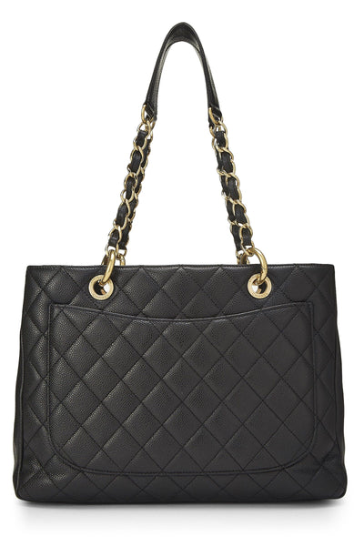 Chanel Bags Large "Chanel Black Quilted Caviar Grand Shopping Tote"