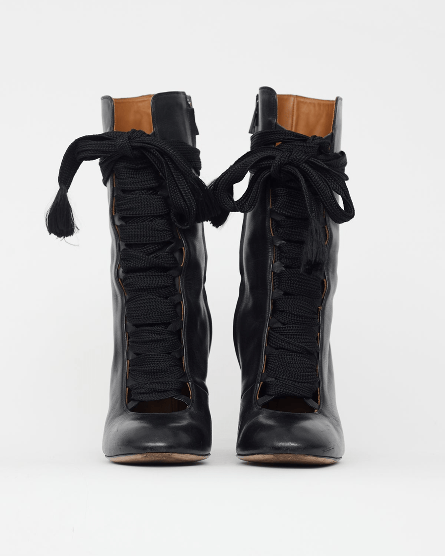 Chloe Black Lace Up Boot