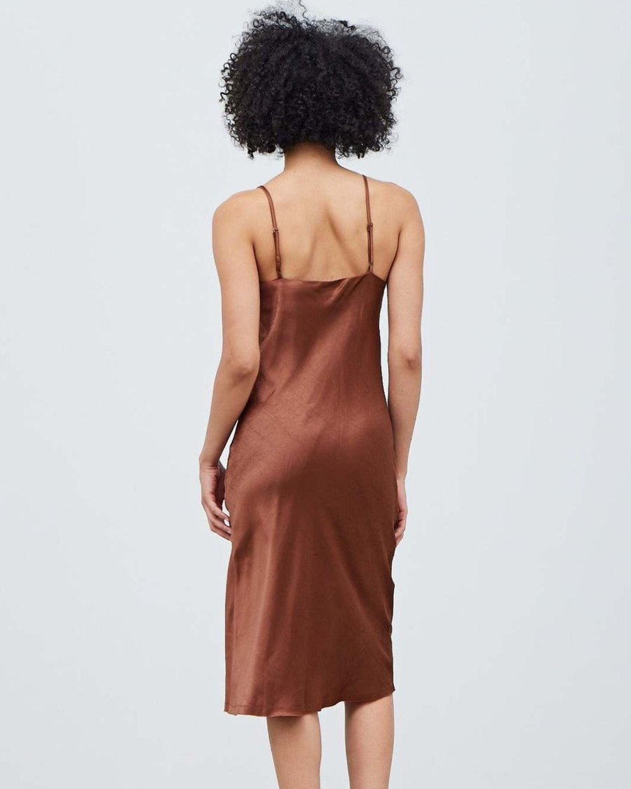 Grade + Gather Clothing Small Cowl Neck Satin Dress