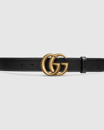 Gucci Accessories Medium | 6 Leather Belt with Double G Buckle