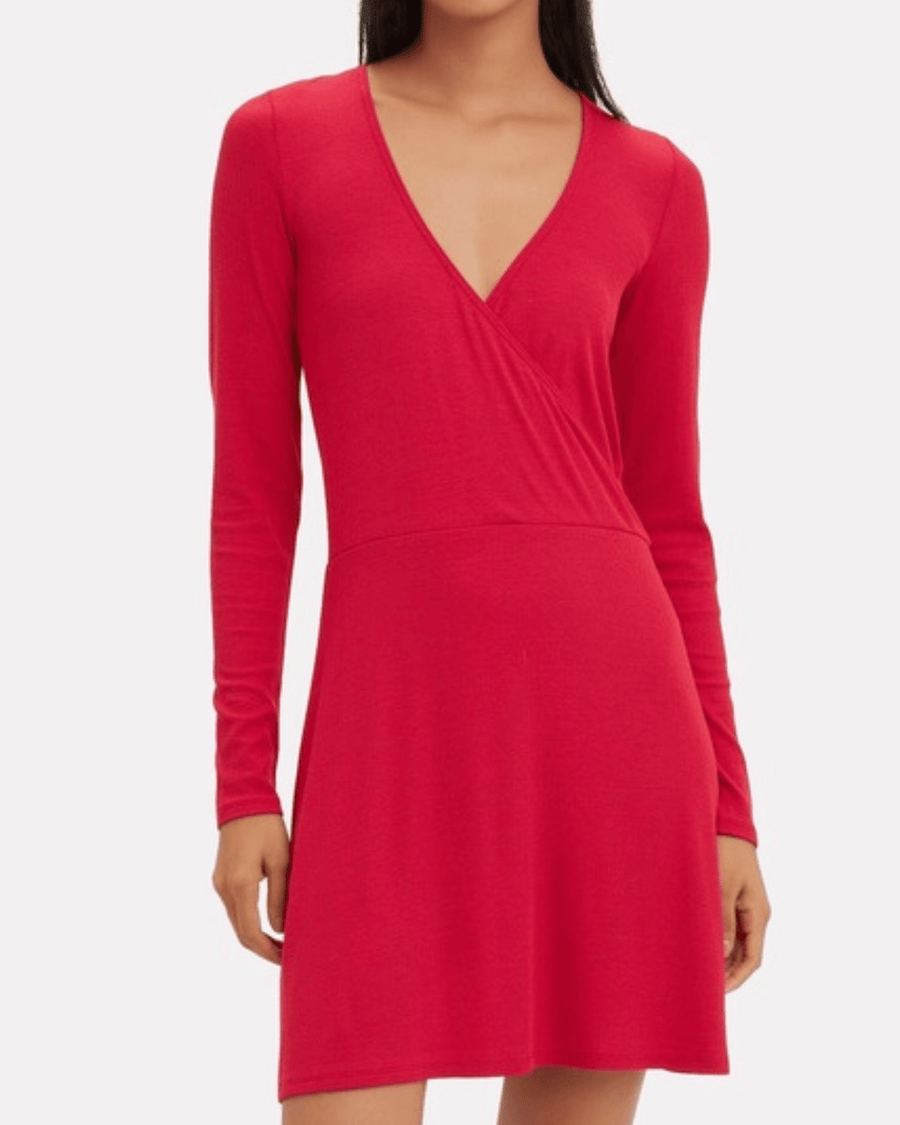 Intermix Clothing Small Serena Wrap Front Knit Mini Dress