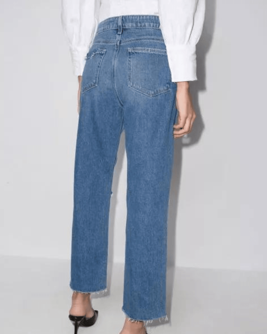 Paige Clothing Medium | US 29 Paige Blue Noella Distressed Low-Rise jeans