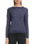 Saint Laurent Bleu Nuit Sequin Metallic Sweater