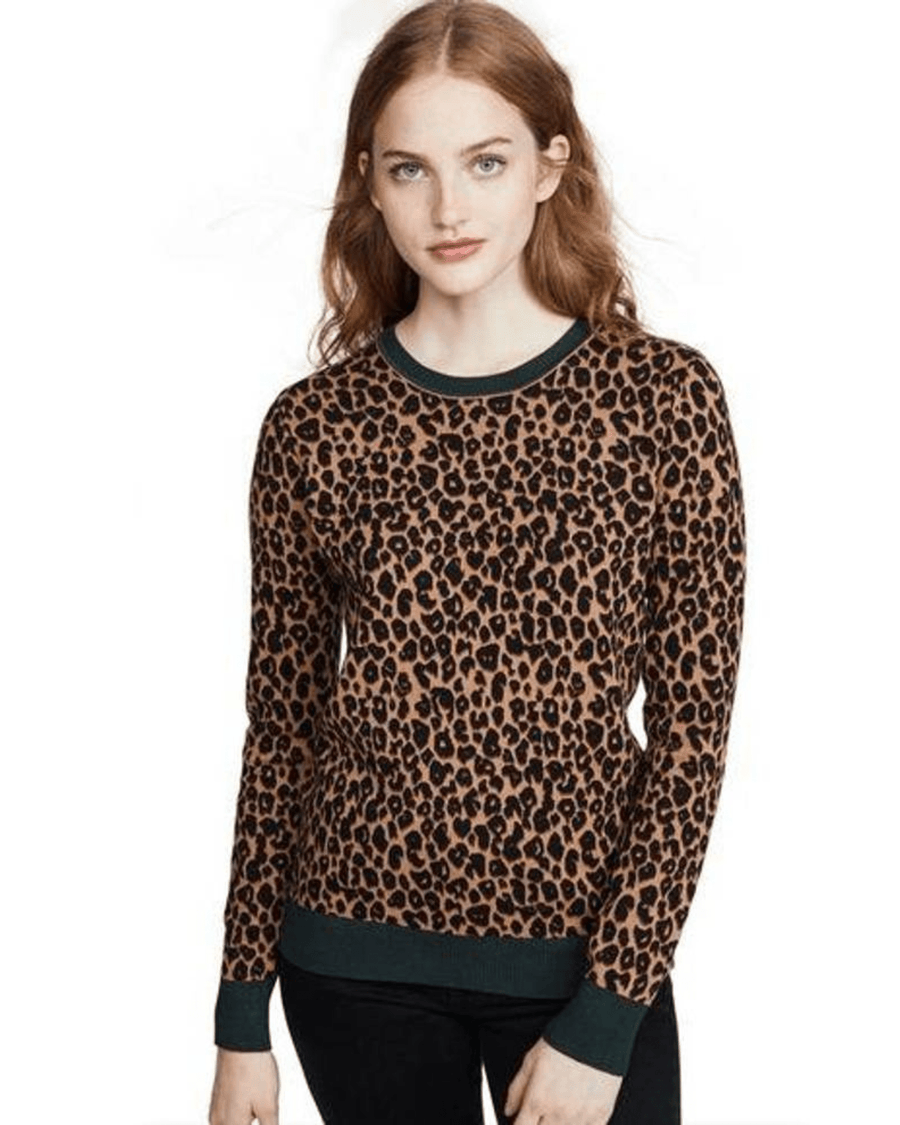 Scotch & Soda Clothing Small Scotch And Soda Leopard Print Sweater