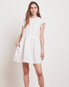 Velvet by Graham & Spencer Clothing Medium Evonne Woven Linen Dress In White
