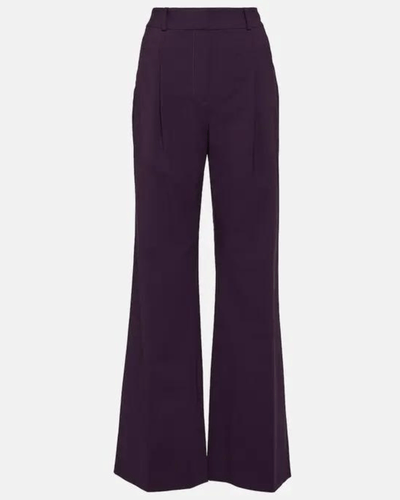 Veronica Beard Clothing Medium Ollie Wide Leg Pants-Purple