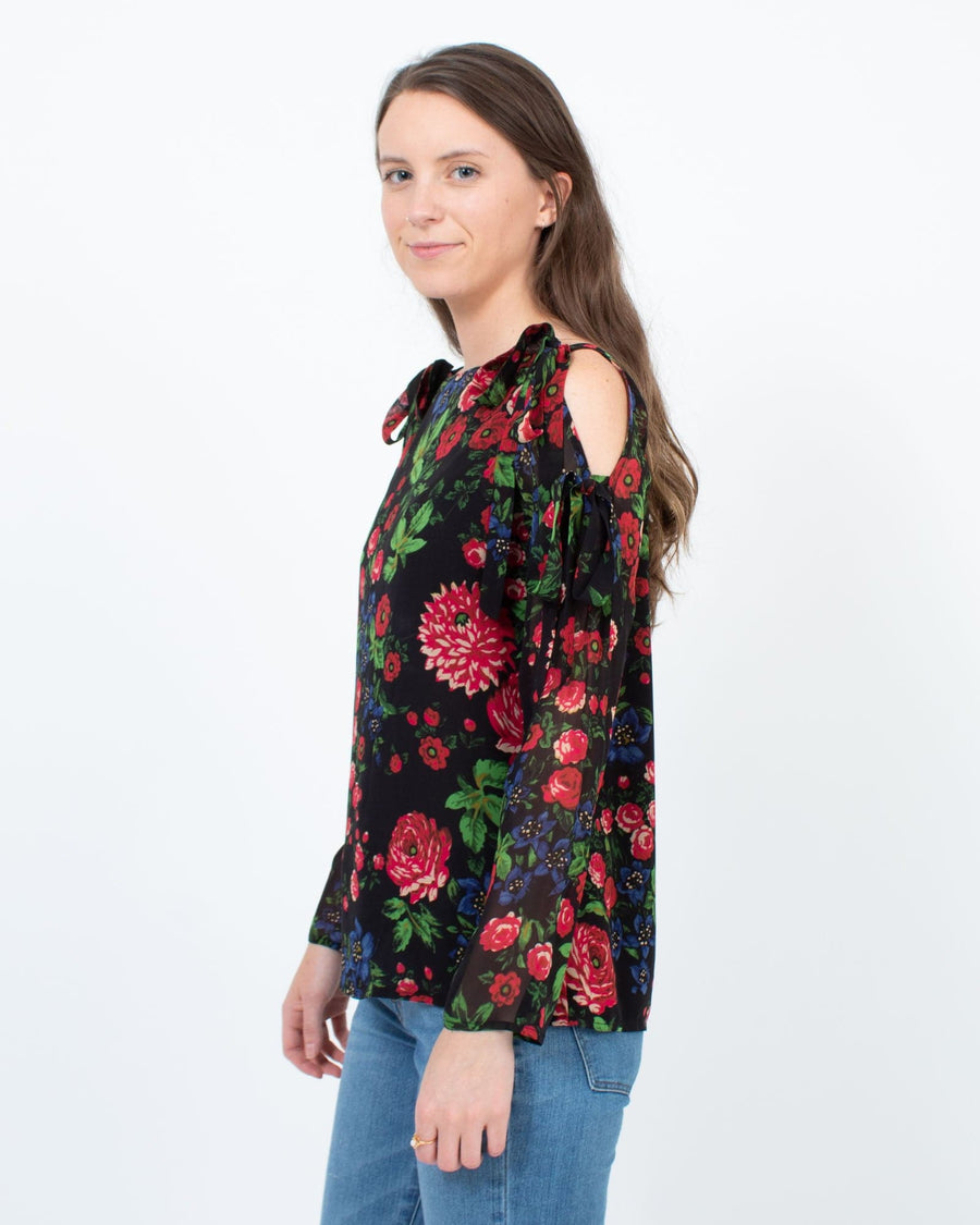 Club Monaco Clothing XS Open Shoulder Blouse