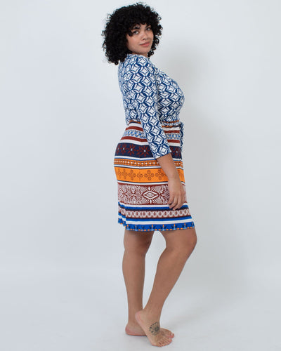 Diane Von Furstenberg Clothing XL | US 12 Printed Wrap Dress