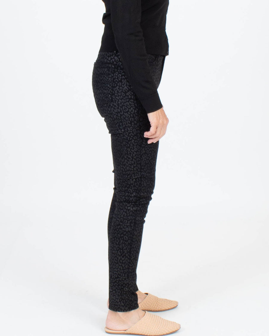 Paige Clothing Medium | US 30 "Hoxton Ultra Skinny Metallic Leopard Noir" Jeans
