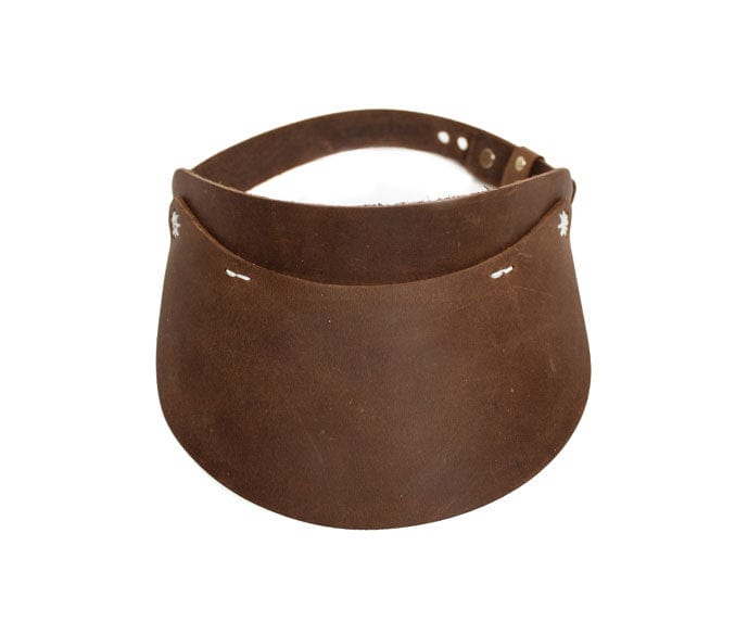 Right Tribe Accessories One Size Cambria Leather Visor with Flower Stitching