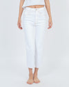 3X1 Clothing XXS | US 23 High-Rise Cropped White Jeans
