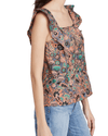 A.L.C. Clothing Small | US 0 Pleated Ruffled Printed Flutter Sleeve
