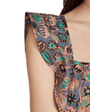 A.L.C. Clothing Small | US 0 Pleated Ruffled Printed Flutter Sleeve
