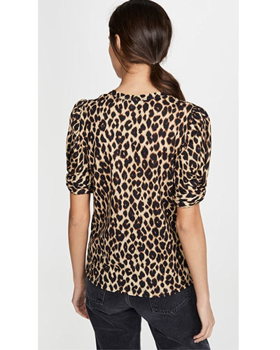 A.L.C. Clothing XS Kati Leopard Puff Sleeve Tee