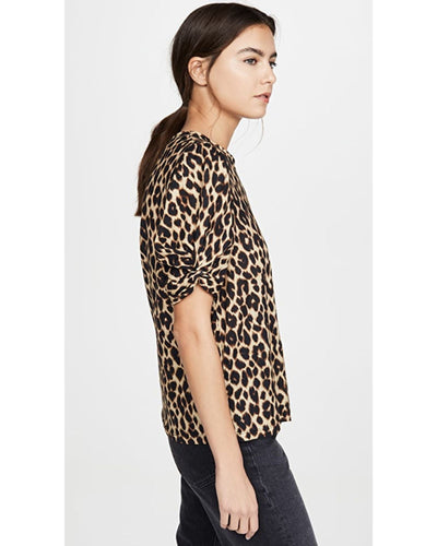 A.L.C. Clothing XS Kati Leopard Puff Sleeve Tee