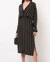 A.L.C. Clothing XS | US 0 Nico Stripe Silk Shirt-Dress
