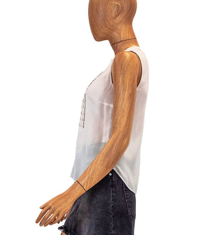 A.L.C. Clothing XXS | US 0 Cream Sleeveless Silk Blouse