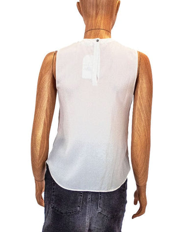 A.L.C. Clothing XXS | US 0 Cream Sleeveless Silk Blouse