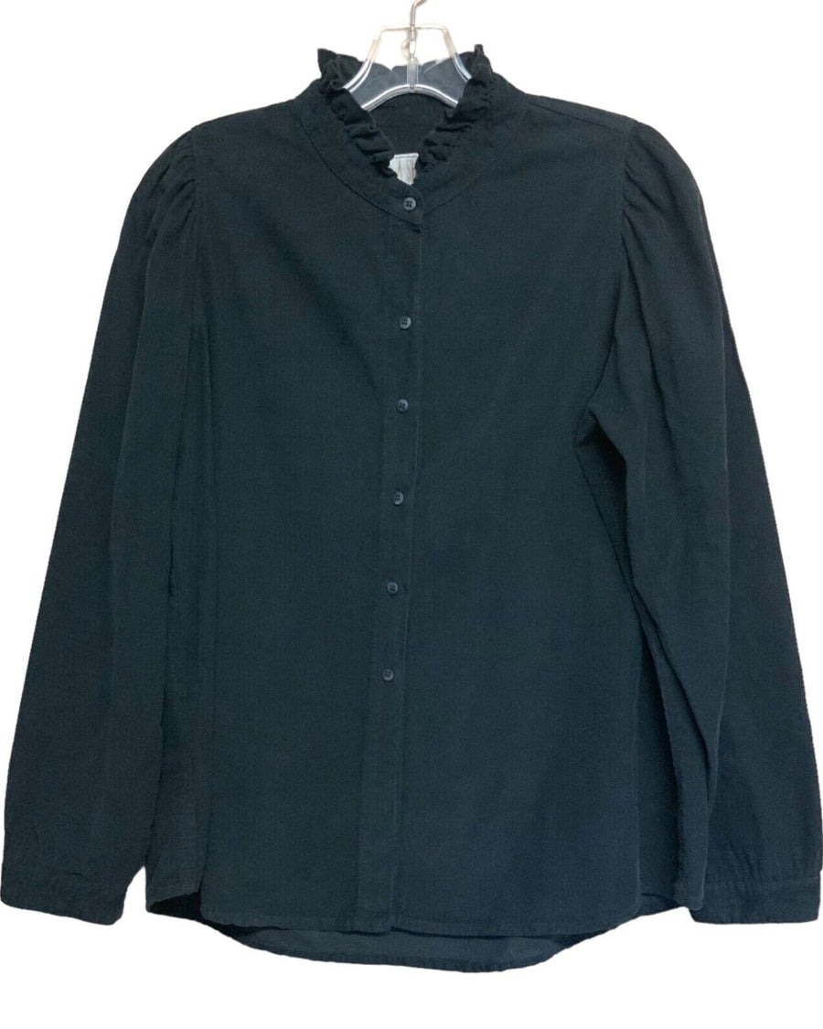 A Shirt Thing Clothing Medium Black Corduroy Blouse