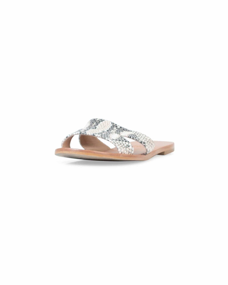 ABLE Shoes Small | US 6.5 Embossed Leather "Snakeskin" Sandals