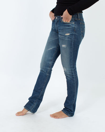 Adriano Goldschmied Clothing Medium | US 28 Distressed Straight Leg Jeans