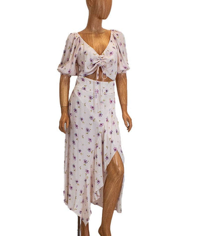 AFRM Clothing Small Crop Top Midi Skirt Set