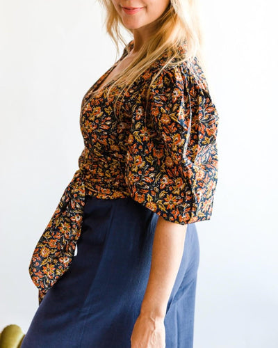 Aish Clothing XS Cropped Wrap Blouse