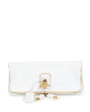 Alexander McQueen Bags One Size White Leather Skull Clutch