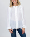 ALEXIS Clothing Small White Pleated Crepe Blouse