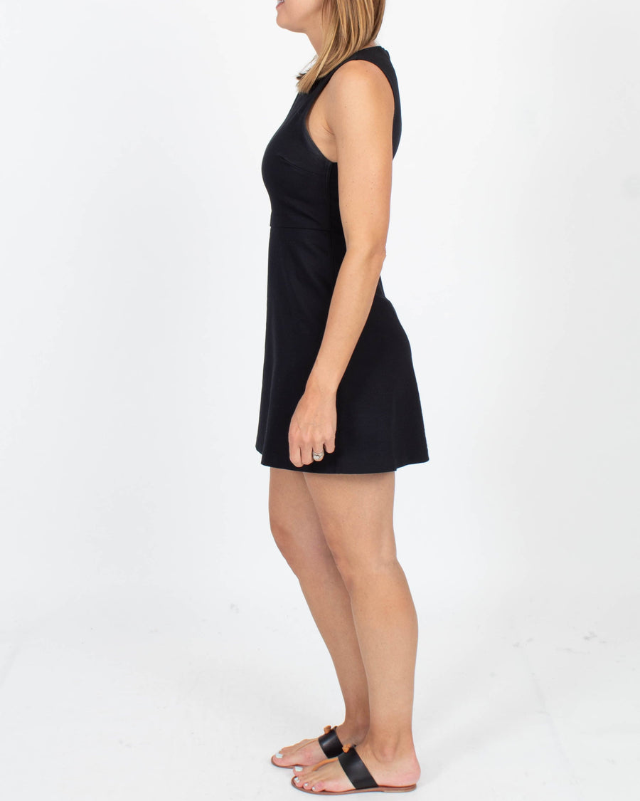 Alice + Olivia Clothing Medium | 6 "Employed" Black Sleeveless Mini Dress
