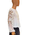 Alice + Olivia Clothing XS Floral Applique Blouse