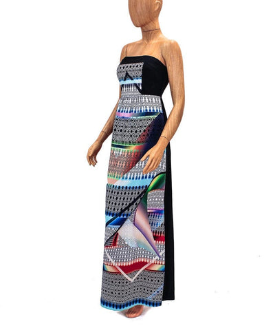 Alice Trixie Clothing Medium Silk Strapless Maxi Dress