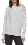 ALLSAINTS Clothing Medium "Elle" Snap-Detail Sweater