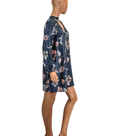 Amanda Uprichard Clothing Small Floral Silk Long Sleeve Dress