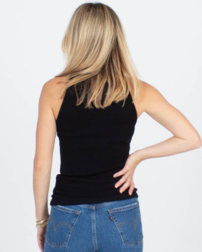 Amour Vert Clothing XS Keyhole Black Tank