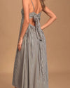 Amuse Society Clothing Medium "Fern" Striped Midi Dress