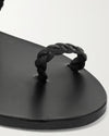 Ancient Greek Sandals Shoes Large | 10 I 40 "Eleftheria" Braided Black Sandals