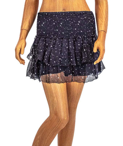 Anine Bing Clothing Medium Galaxy Print Mini Skirt