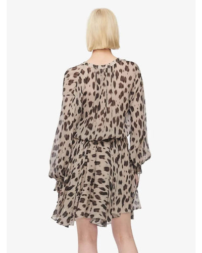 Anine Bing Clothing Small "Elliana" Leopard Silk Dress