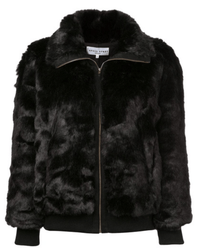 APIECE APART Clothing Small Maarten Fur Bomber Jacket In Black