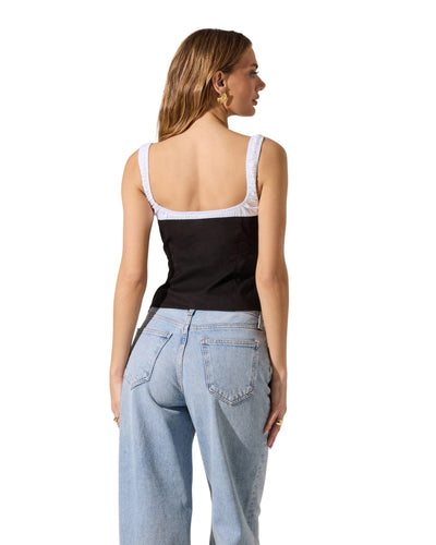 ASTR the Label Clothing Small Contrast Milkmaid Top