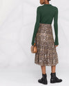 BA&SH Clothing Medium Abstract-Print Midi Skirt