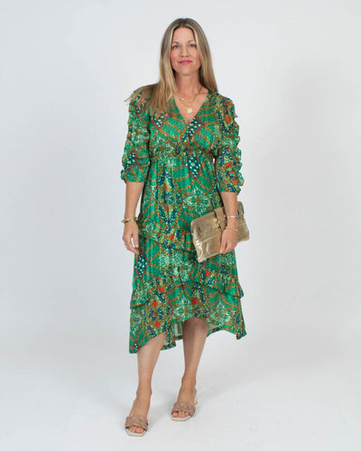 BA&SH Clothing Small Floral Ruffle Dress