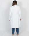 Badgley Mischka Clothing XL | US 14 White Trench Coat with Belt