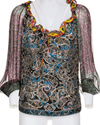 Balenciaga Clothing Medium | FR 40 Paisley Patchwork Blouse