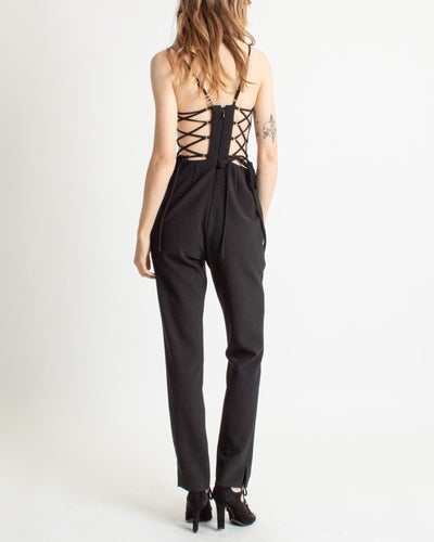 BCBG Max Azria Clothing XXS Black Sleeveless Jumpsuit