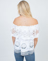 BCBG Max Azria Clothing XXS Eyelet Off-The-Shoulder Blouse
