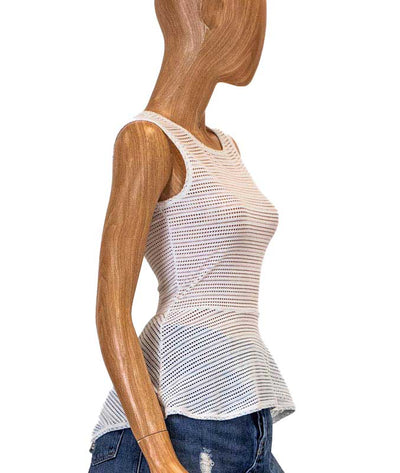 BCBG Max Azria Clothing XXS Eyelet Peplum Top