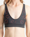 Beach Riot Clothing XS Heart Bedazzled Sports Bra