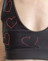 Beach Riot Clothing XS Heart Bedazzled Sports Bra